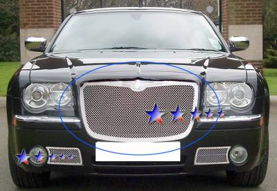 APS - APS Wire Mesh Grille-Polish for 05-10 Chrysler 300/300C GR18GEC00T