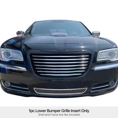 APS - APS Wire Mesh Bumper Grille-Polish for 11-14 Chrysler 300/300C GR18GFC01S