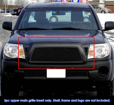 APS - APS Wire Mesh Grille Black for 05-10 Toyota Tacoma GR20GFD56H