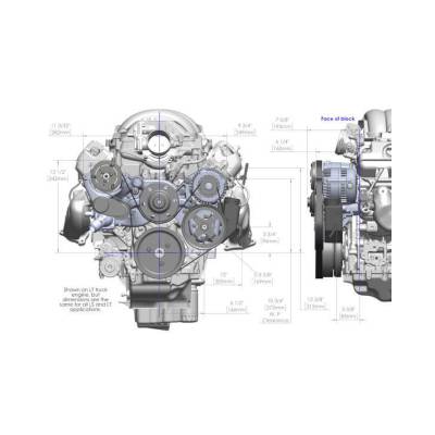 Holley - Holley Performance 20-200BK Mid-Mount LT Accessory Drive System Kit
