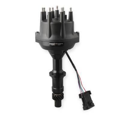 MSD - MSD Ignition 23843 Pro-Billet EFI Dual Sync Distributor Black for Pontiac V8