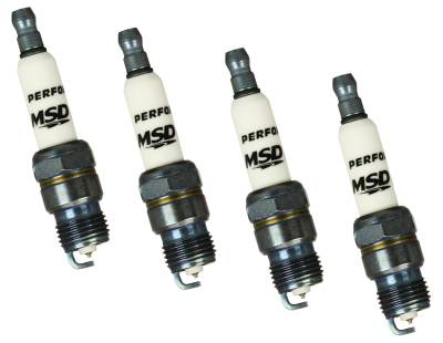 MSD - MSD Ignition 37224 Iridium Tip Spark Plug 14mm .4375" Thread 4Pc