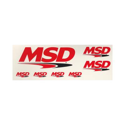 MSD - MSD Ignition 9303 Advertising Logo Multi-Size Decal Sheet 7Pc