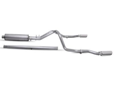 Gibson Performance Exhaust - Gibson Performance Split Rear Cat-Back Exhaust System Stainless 65689