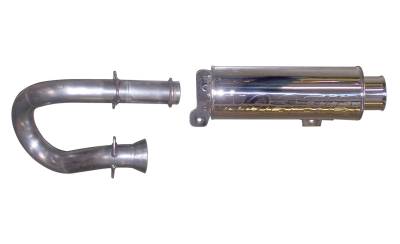 Gibson Performance Exhaust - Gibson Performance 96010 Yamaha UTV Single Exhaust for YXR700F Rhino 700 FI