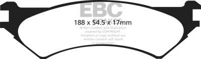 EBC Brakes - EBC Brakes DP61787 6000 Series Greenstuff Truck/SUV Brakes Disc Pads
