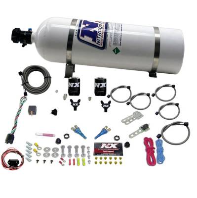 Nitrous Express - Nitrous Express 20716-15 Dual Nozzle System w/15lb Bottle for Nissan & Infiniti