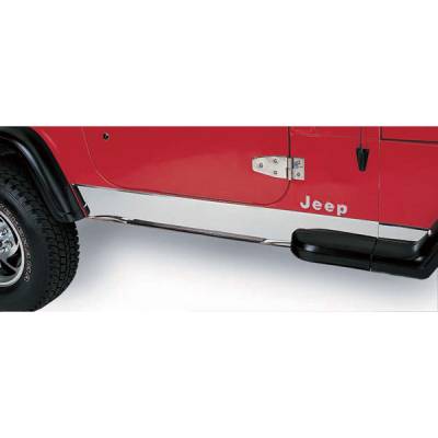 Rugged Ridge - Rugged Ridge 11145.02 Rocker Panel Cover Stainless Steel for Jeep Wrangler