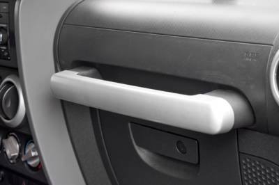 Rugged Ridge - Rugged Ridge 11151.15 Grab Bar Trim Brushed Silver for Jeep Wrangler