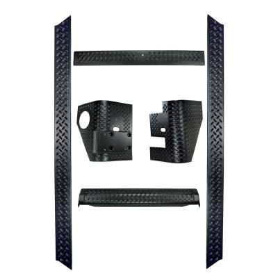 Rugged Ridge - Rugged Ridge 11650.51 6-Piece Body Armor Kit for Jeep Wrangler
