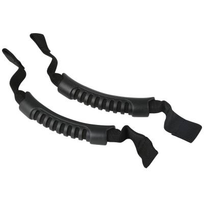 Rugged Ridge - Rugged Ridge 13305.10 Front Headrest Grab Handles Black for Jeep Wrangler