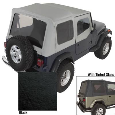 Rugged Ridge - Rugged Ridge 13702.15 Soft Top Door Skins Black Tinted Window for 88-95 Wrangler