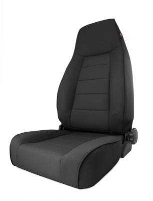 Rugged Ridge - Rugged Ridge 13445.15 High-Back Front Seat Reclinable Blk Denim for Cherokee
