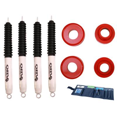 Rugged Ridge - Rugged Ridge 18415.80 2" Spring Spacer Lift Kit w/Shocks 99-04 Grand Cherokee WJ