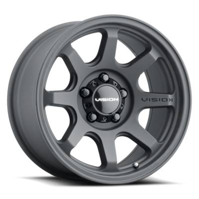 Vision Wheel - Vision Wheels 351 Flow 17x9 6x5.5 20mm Black Matte 351-7983SB20