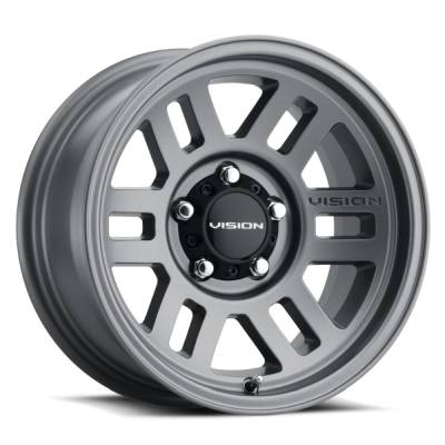 Vision Wheel - Vision Wheels 355 Manx 2 Overland 15x7.5 5x5.0 -12mm Gray Matte 355-5773SG-12