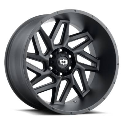 Vision Wheel - Vision Wheels 361 Spyder 22x14 6x5.5 -76mm Black Matte 361-22483SB-76