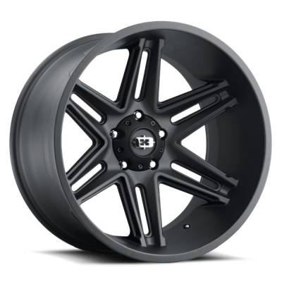Vision Wheel - Vision Wheels 363 Razor 22x12 5x5.5 -51mm Black Matte 363-22285SB-51