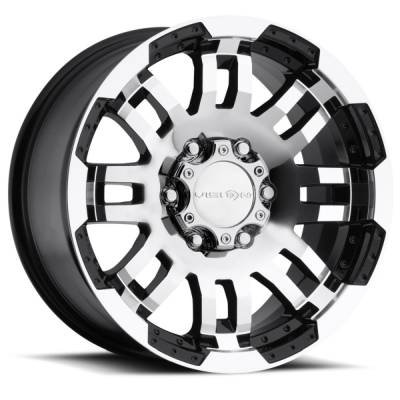 Vision Wheel - Vision Wheels 375 Warrior 16x8 6x4.5 12mm Machined & Black Gloss 375-6886GBMF12
