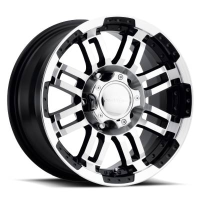 Vision Wheel - Vision Wheels 375 Warrior 16x8 5x5.0 0mm Machined & Black Gloss 375-6873GBMF0