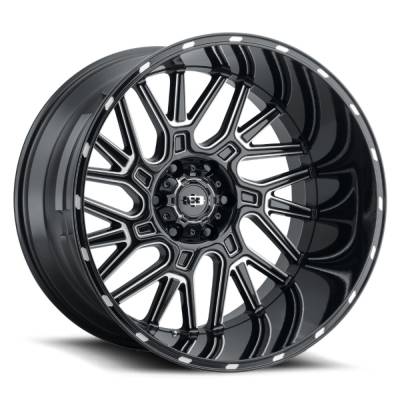 Vision Wheel - Vision Wheels 404 Brawl 24x12 5x5.5 -51mm Black/Machined 404-24285GBMS-51
