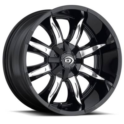 Vision Wheel - Vision Wheels 423 Manic 18x9 5x4.5 5x5.0 -12mm Machined/Black 423-8907GBMF-12