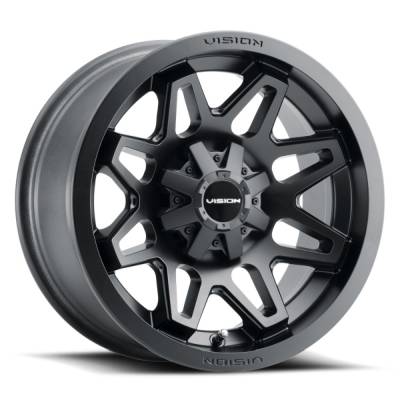 Vision Wheel - Vision Wheels 416 Se7en 12x8 4x110 -10mm Black Matte 416-128110MB4