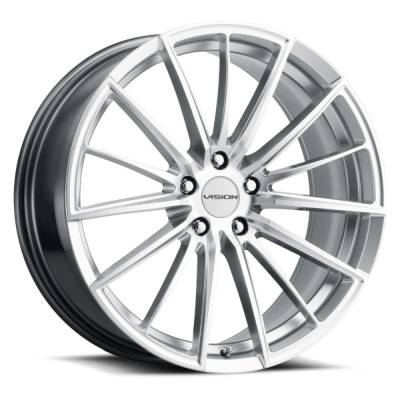 Vision Wheel - Vision Wheels 473 Axis 17x8 5x112 38mm Machined & Silver 473-7845HSMF38
