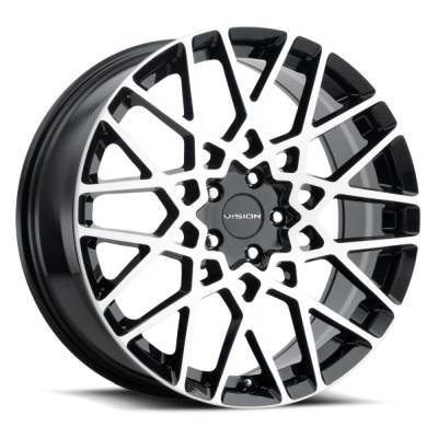 Vision Wheel - Vision Wheels 474 Recoil 17x8 5x4.25 38mm Machined & Black Gloss 474-7831GBMF38