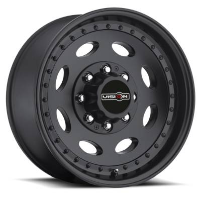Vision Wheel - Vision Wheels 81 Hauler Single 19.5x7.5 8x6.5 0mm Black Matte 81A-9781MB0