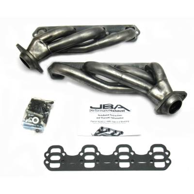 JBA Racing Headers - JBA Headers 1624S-2 1-5/8" Stainless Shorty Headers Raw 86-93 Ford Mustang 5.0L