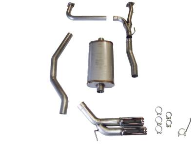 JBA Racing Headers - JBA Headers 30-1403 Single 3" Cat-Back Exhaust System for 04-21 Titan Crew