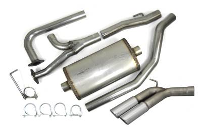 JBA Racing Headers - JBA Headers 40-1403 Single 3" Cat-Back Exhaust Kit for 04-21 Nissan Titan Crew