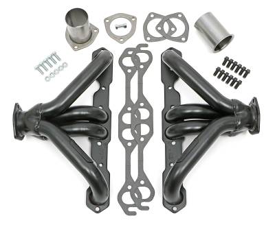 Hedman Hedders - Hedman 68400 1.625" Block Hugger Headers for SB Chevy w/Angle-Plugs