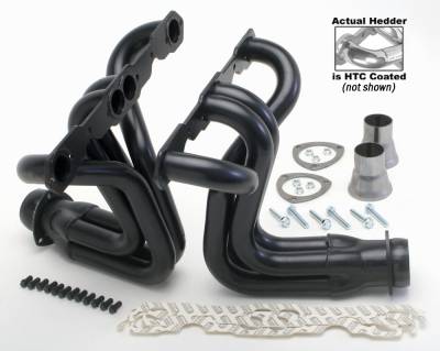 Hedman Hedders - Hedman 68286 Silver Long-Tube Headers for 63-82 Corvette 283-400 w/Side-Pipes