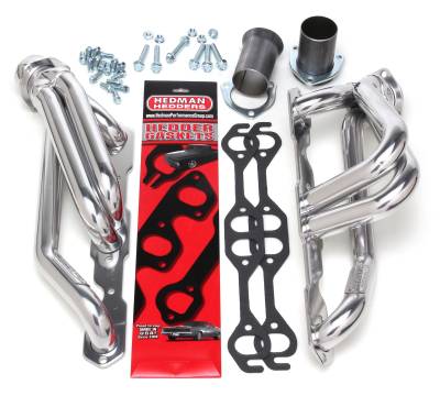 Hedman Hedders - Hedman 69526 Silver 1.5" Mid-Length Swap Headers for SB Chevy Into 2WD S10
