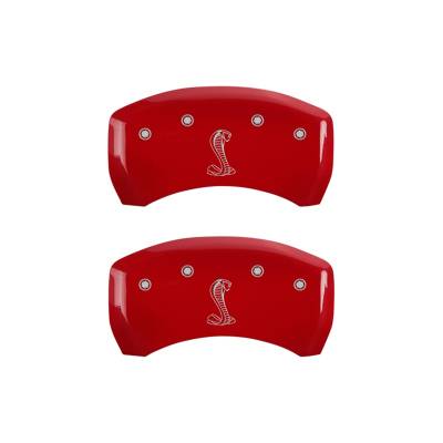 MGP Caliper Covers - MGP Caliper Covers 10010RCNKRD Rear 2pc Red for 05-14 Ford Mustang Shelby