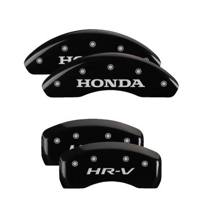 MGP Caliper Covers - MGP Caliper Covers 20217SHRVBK Front/Rear 4pc Gloss Black for Honda HR-V