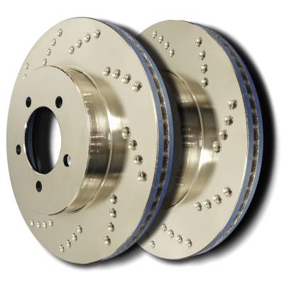 SP Performance - SP Performance C55-170-P Cross Drilled Brake Rotors Zinc Coating L/R Pr Front