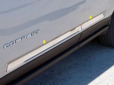 Quality Automotive Accessories - QAA TH51075 Stainless Rocker Panel Trim 4Pc for 11-16 Jeep Compass