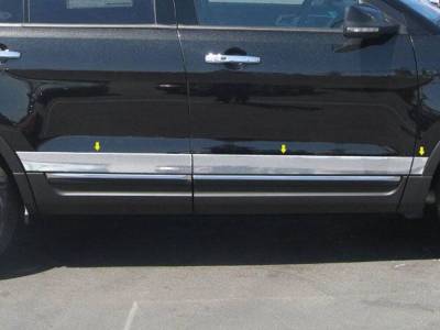 Quality Automotive Accessories - QAA TH51330 Stainless Rocker Panel Trim 6pc for 11-19 Ford Explorer