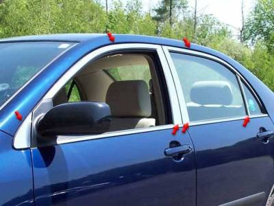 Quality Automotive Accessories - Quality Automotive WP24112 Window Accent Package for Toyota Corolla