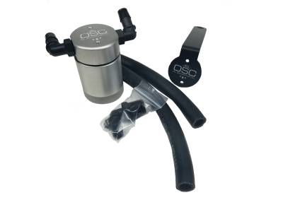 J&L Oil Separator Co - J&L Oil Separator 3.0 Passenger Side Mounted Oil Separator Silver 3018P-C