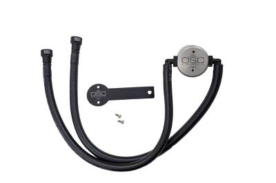 J&L Oil Separator Co - J&L Oil Separator 3.0 Driver Side Mounted Oil Separator Silver 3081D-C