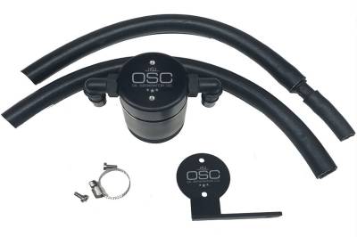 J&L Oil Separator Co - J&L Oil Separator 3.0 Front Side Mounted Oil Separator Black 3021F-B