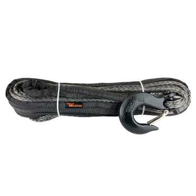 Mile Marker - Mile Marker 19-52038-100C 3/8" x 92' Replacement Grey Rope 7/16" Hook Assembly