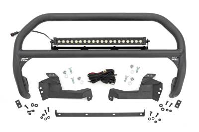 Rough Country Suspension Systems - Rough Country 51042 Black Front Bumper Nudge Bar for 21-25 Ford Bronco Sport