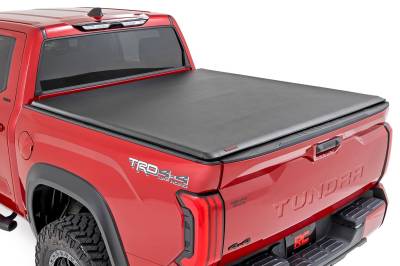 Rough Country Suspension Systems - Rough Country Soft Roll-up Vinyl Tonneau Cover for 22-25 Tundra 5.7' 42619550