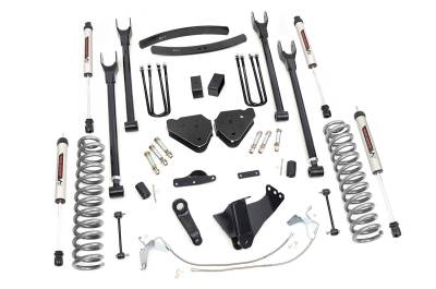 Rough Country Suspension Systems - Rough Country 58470 6" 4-Link Lift for 08-10 F250/F350 Super Duty Diesel 4WD