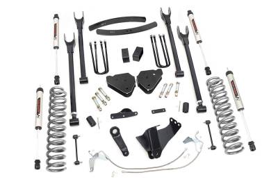 Rough Country Suspension Systems - Rough Country 58870 6" 4-Link Lift for 08-10 F250/F350 Super Duty Gas 4WD